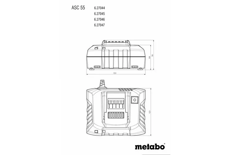 Ładowarka Asc 55 12-36 V Air Cooled METABO