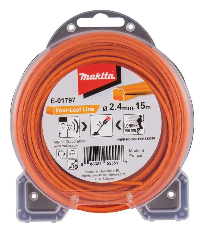 Żyłka Nylonowa 'koniczyna' 2.4MM*15M MAKITA