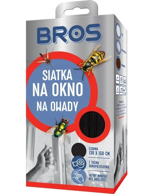Siatka Przeciw Owadom 130x150 - Czarna BROS