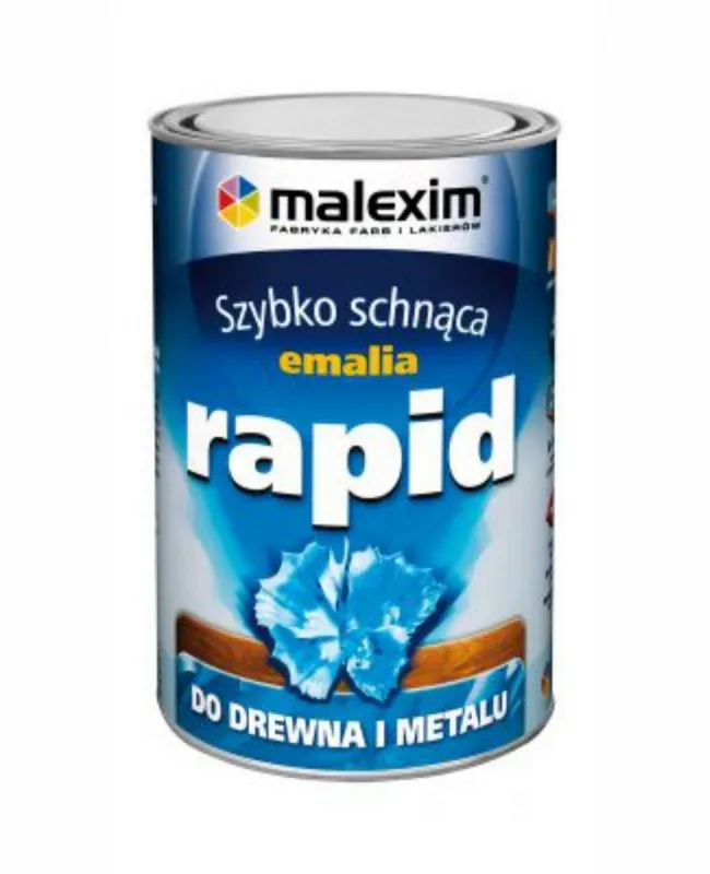 Szybko Schnąca Emalia Alkidowa Rapid Czarny Mat 9005W 0.7l MALEXIM