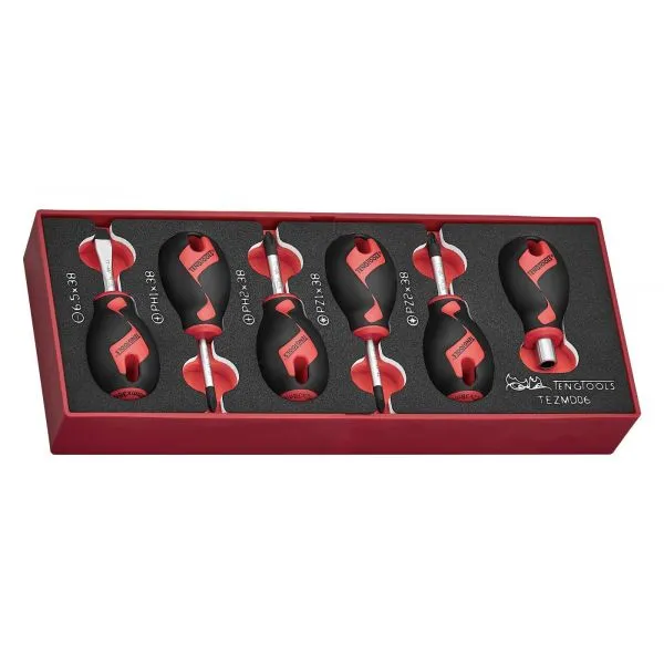 Zestaw Wkrętaków Krótkich TEZMD06 6 szt. TENG TOOLS