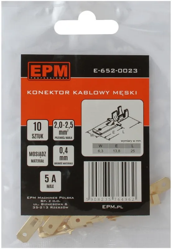 Końcówka Wsuwana 2-2.5MM 0 10 Sztuk EPM
