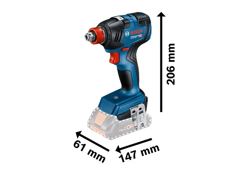 Klucz Udarowy Akumulatorowy Gdx 18V-200 2*4.0AH BOSCH
