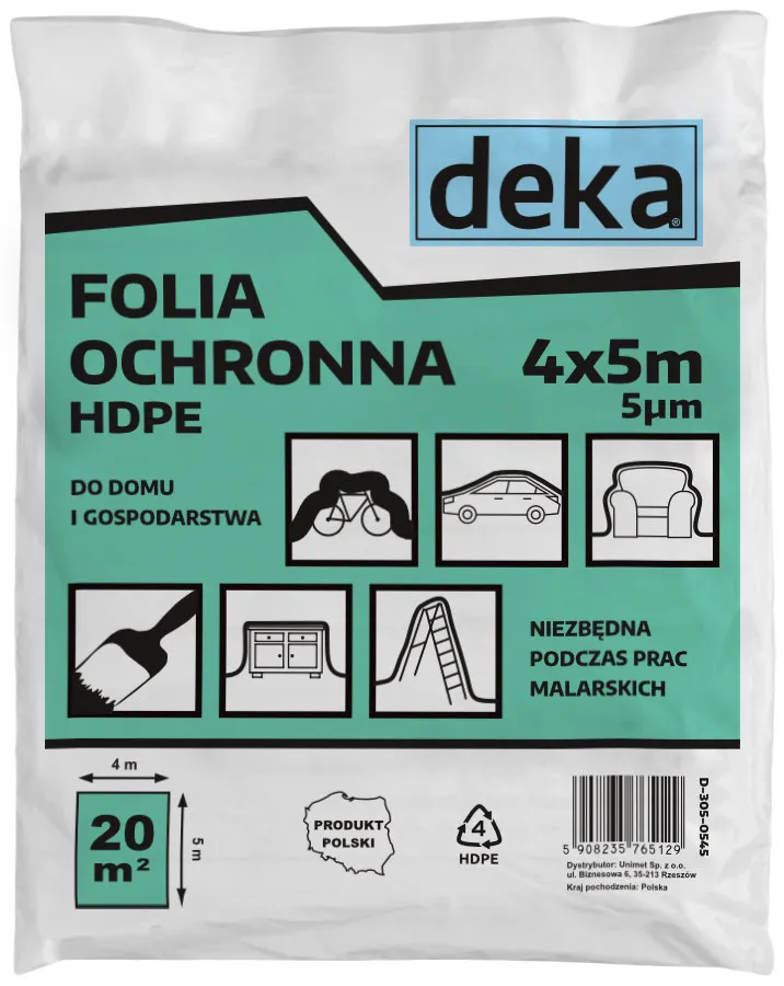 Folia Malarska Cienka Ochronna Hdpe 4x5 Mg 0,005 DEKA