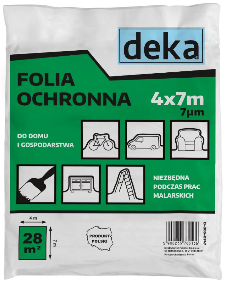 Folia Malarska Cienka Ochronna 4x7 0,007 DEKA