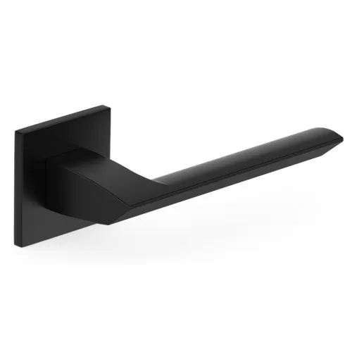 Klamka Quanta Kwadratowy Szyld K, Szylf Fit 6mm - Czarny