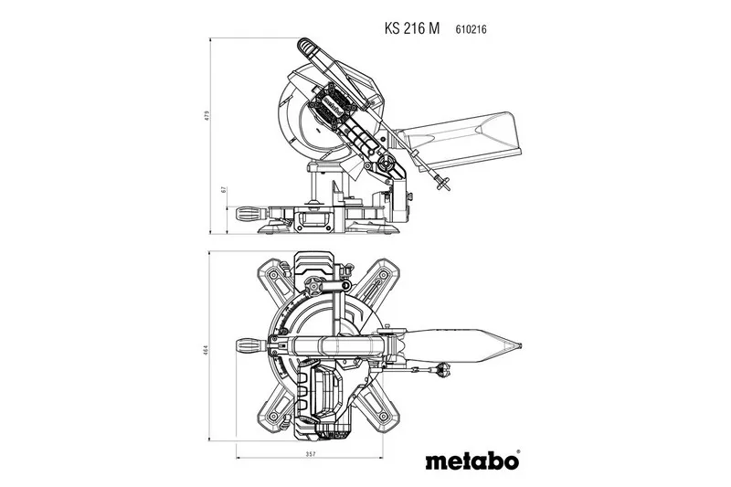 Ukośnica Ks 216 m METABO