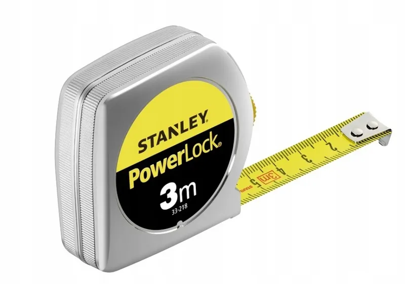 Miara Powerlock, Chromowana Obudowa Plastikowa 3M/12.7MM [L] STANLEY