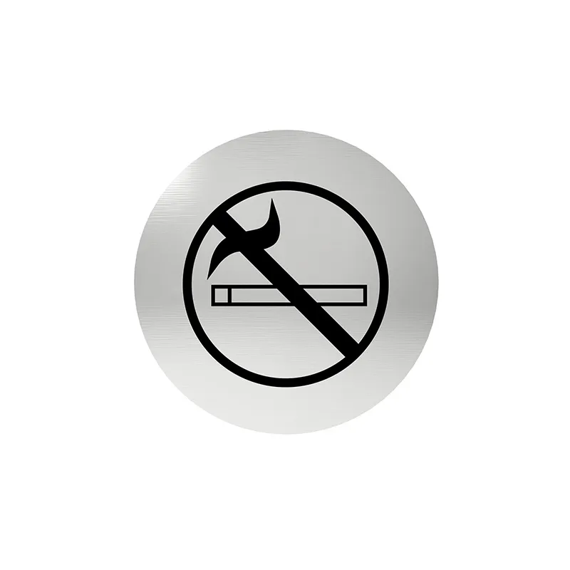 Oznaczenie Okrągłe Zakaz Palenia, Klejone Stal Nierdzewna
