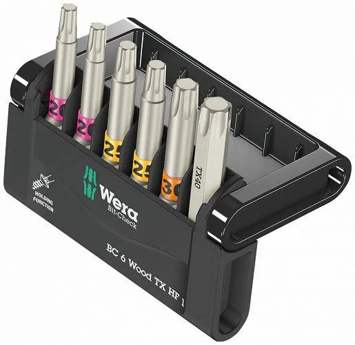Zestaw Bitów Bit-Check 6 Wood TX Hf 1 Sb, 6 Cz. WERA