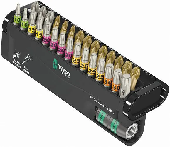 Zestaw Bitów Bit-Check 30 Wood TX Hf 1 Sb + Uchwyt, 30 Cz. WERA