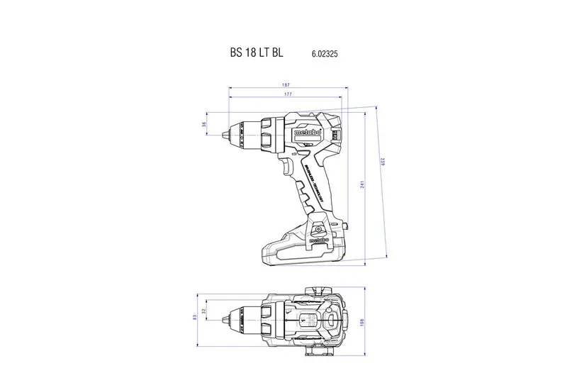 Zestaw Combo 18V Bs 18 Lt Bl + SSD 18 Lt 200 Bl 2*5.2AH METABO