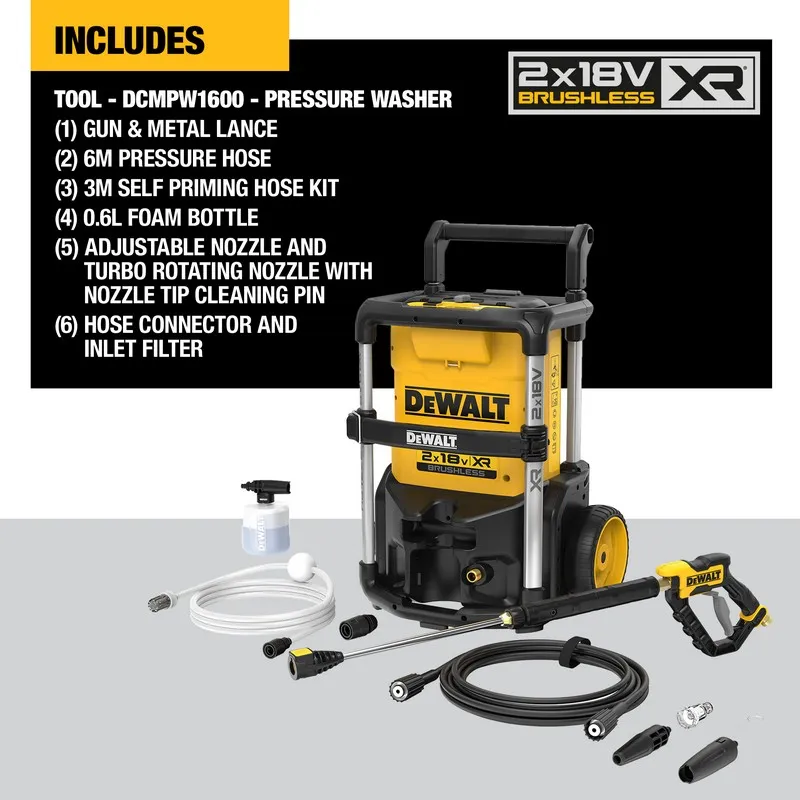 Akumulatorowa Myjka Wysokociśnieniowa 2*18V Xr 0*AH DEWALT