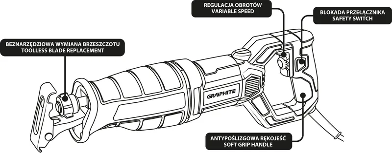 Pilarka Szablowa 710W GRAPHITE