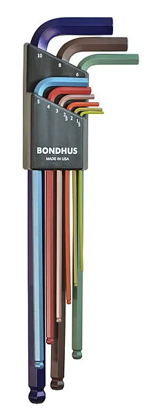 Zestaw Imbusów Bardzo Długich Z Kulką 1.5-10MM, Kolor, 9 szt. BONDHUS
