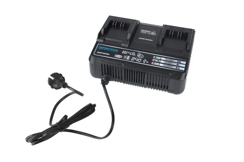 Szybka Ładowarka Podwójna Smart 18V Sas+all DEDRA