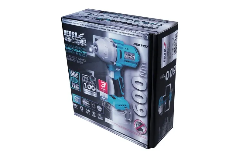 Klucz Udarowy Akumulatorowy 1/2'' 18V 650NM 0*AH Sas+ DEDRA
