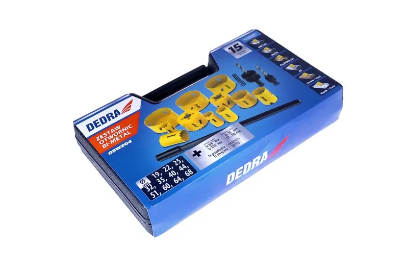 Zestaw Otwornic Bi-Metalowych 15 szt. DEDRA