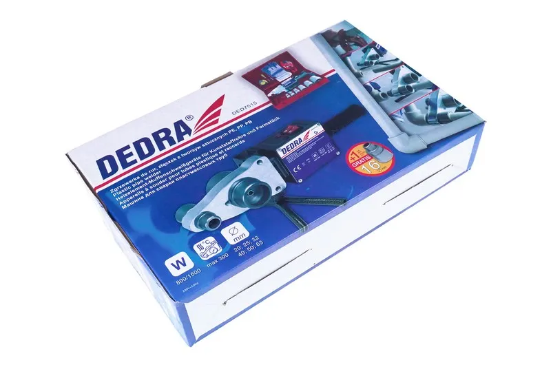Zgrzewarka Do Rur 800/1500W 7 szt. Walizka Metal. DEDRA