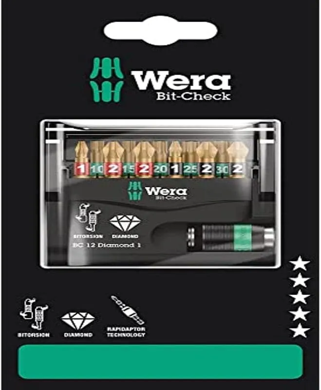 Zestaw Bitów Bit-Check 12 Diamond 1 Sb, 12 Cz. WERA