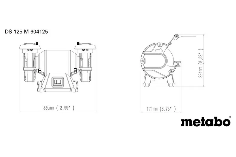Szlifierka Stołowa Podwójna 200W Ds 125 m METABO