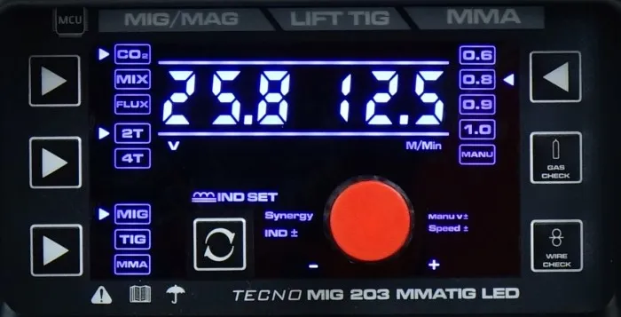 Półautomat Spawalniczy Tecnomig 203 Mig/Tig/Mma Synergic LED