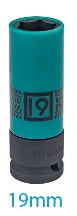 Nasadka Długa Udarowa Cienkościenna Z Tuleją 1/2'' 19MM*80 KING TONY
