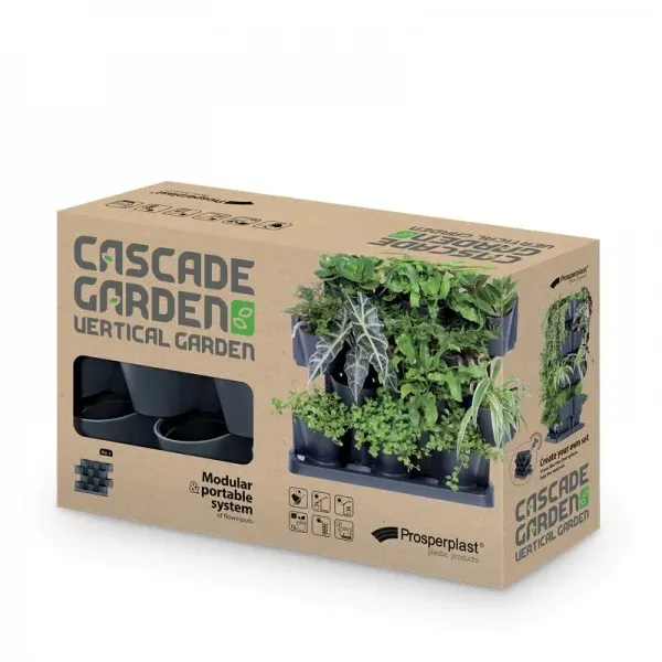 Ogród Wertykularny Stojący - Cascade Garden- Antracyt PROSPERPLAST