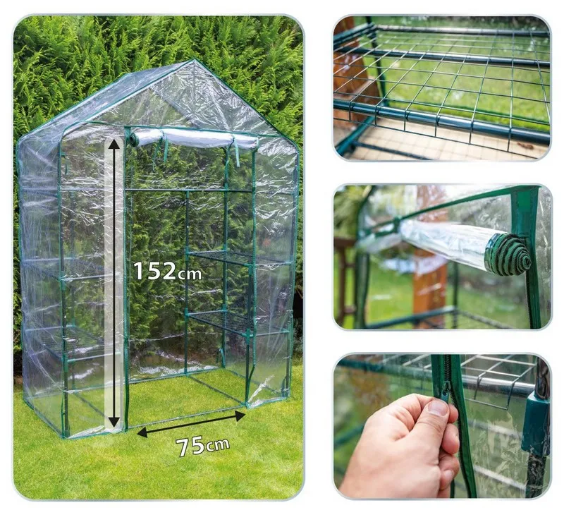 Szklarnia 143*73*195 cm, Folia PVC, Metalowa Konstrukcja NEO