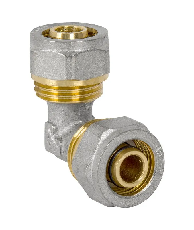 Kolano Pex-Al-Pex Chrom 16*16 Podwójne DIAMOND