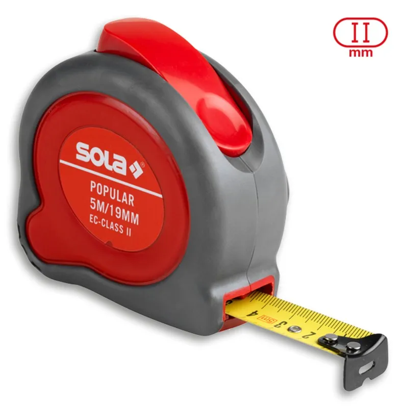 Miara Stalowa Zwijana Popular 19mm 5m SOLA