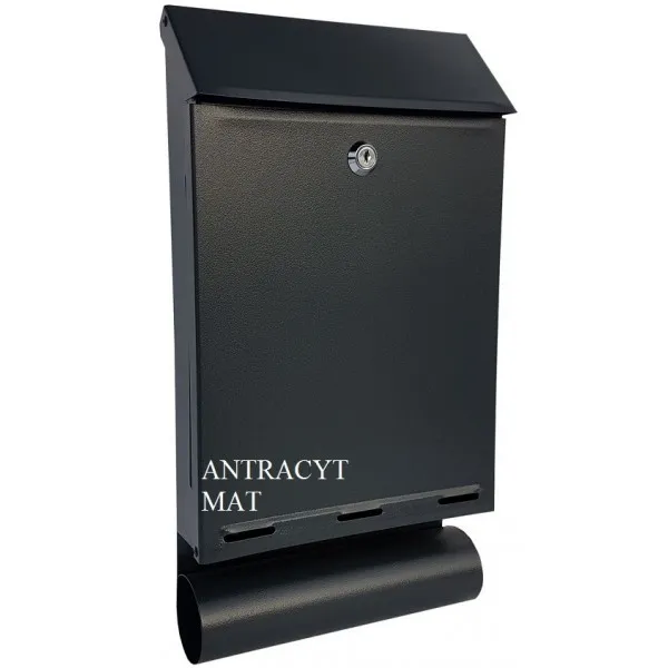 Skrzynka Na Listy Z Tubą A-4T Antracyt METALBUD