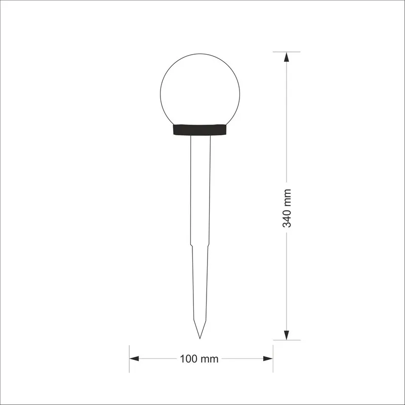 Lampa Solarna 6500K LED Kula Biała Plastik Czarny POLUX