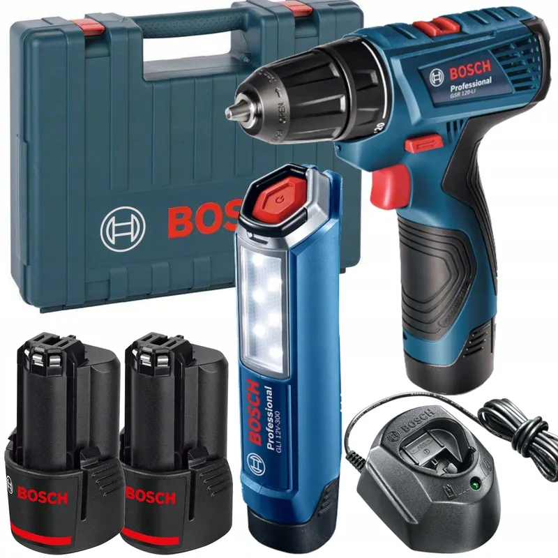 Wiertarko-Wkrętarka Akum. Gsr 120-LI 2*2.0*AH + GLI12V-300 BOSCH