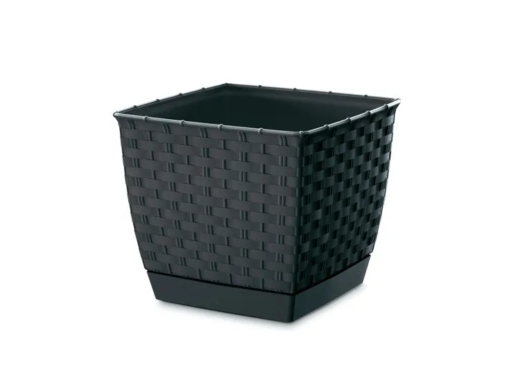 Doniczka Ratolla Square - Antrtracyt PROSPERPLAST