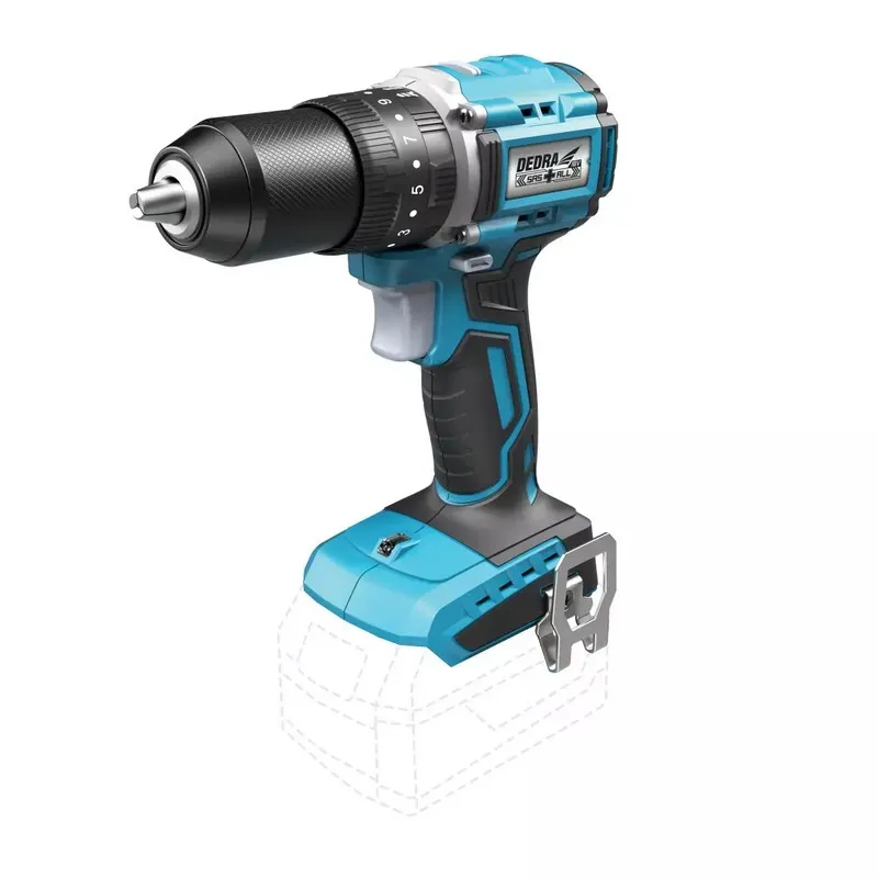 Wiertarko-Wkrętarka Bezszcz. Udarowa 13mm 18V 0*AH Sas+ DEDRA