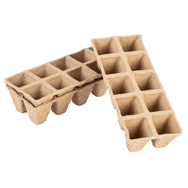 Rozsadniki Torfowe (2*5 Otworów) 22*8.5*5.5 cm, 10 Sztuk VERTO