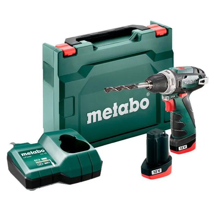 Wiertarko-Wkrętarka Akumulatorowa 12V Powermaxx Bs 2*2.0AH METABO