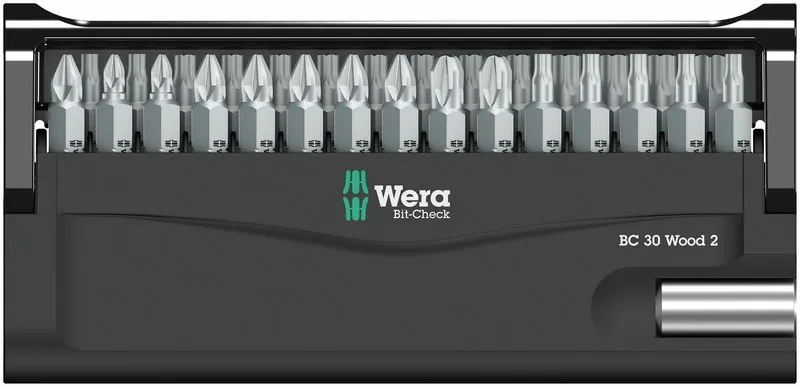 Zestaw Bitów Bit-Check 30 Wood 2 Sb, 30 Cz. WERA