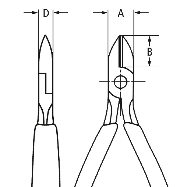 Szczypce Tnące Boczne Dla Elektroników 125mm KNIPEX