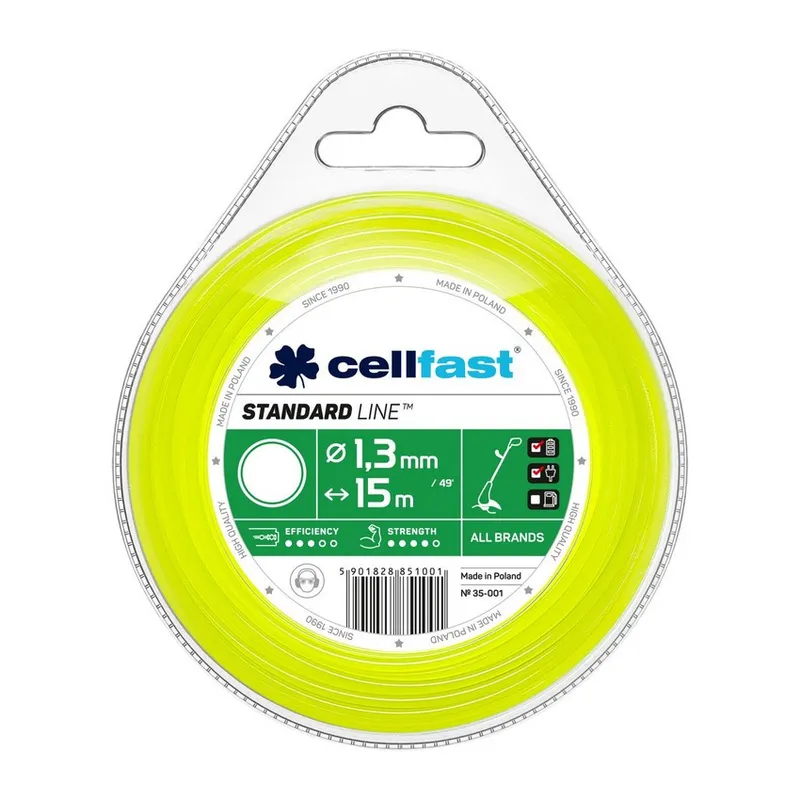 Żyłka Do Wykaszarki Okrągła 1.3mm 15m CELL-FAST