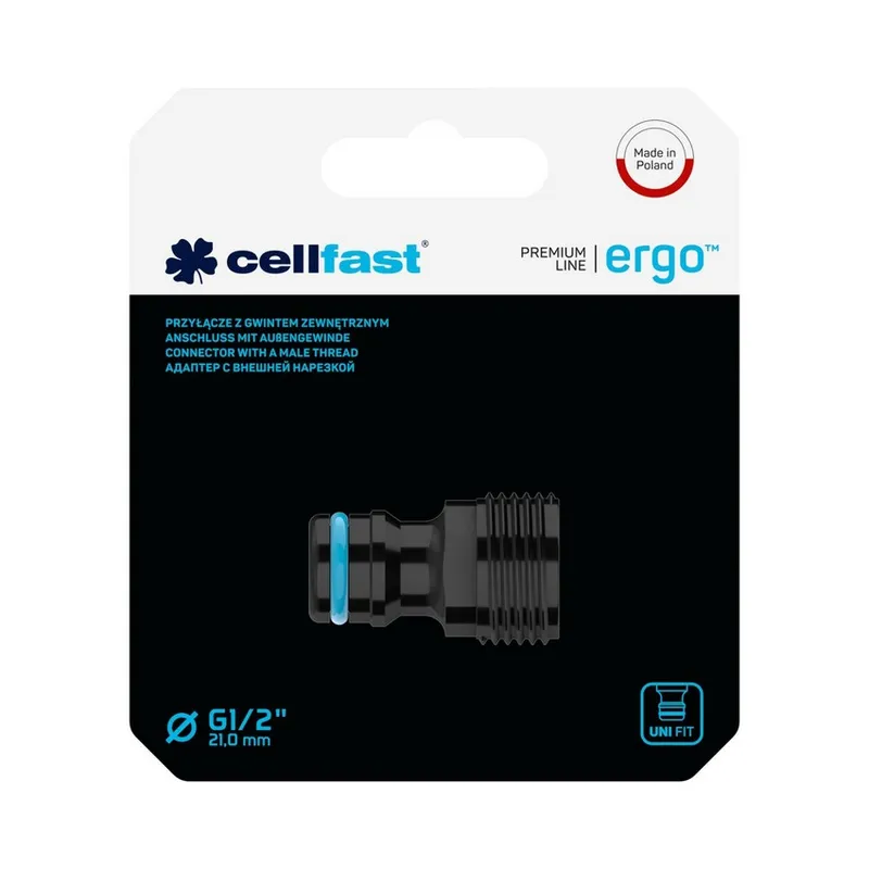 Przyłącze Z Gwintem Zewnętrznym 1/2'' Ergo CELL-FAST
