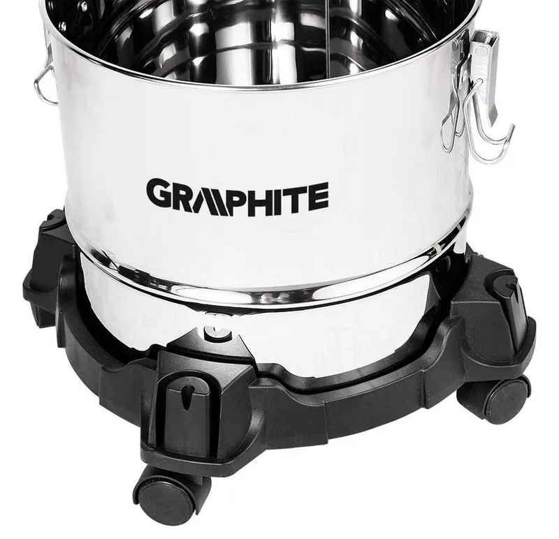 Odkurzacz Przemysłowy 800W 12l Zbiornik Nierdzewny GRAPHITE
