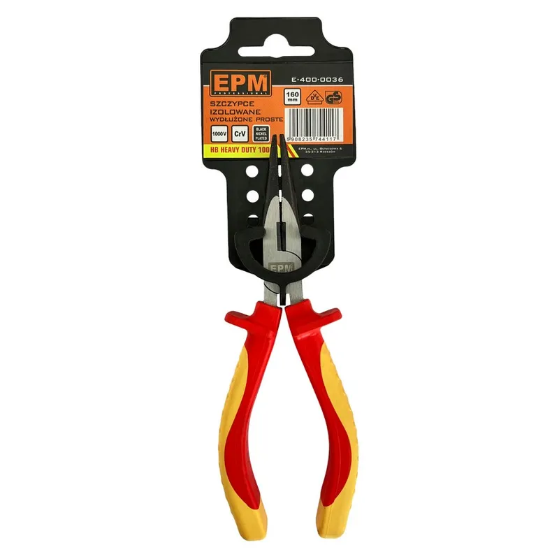 Szczypce Izolowane Wydłużone Proste 160mm EPM