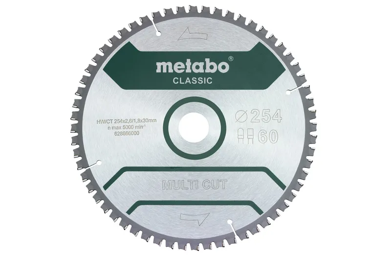 Piła Tarczowa Multi Cut Classic 254*30MM Z60 METABO