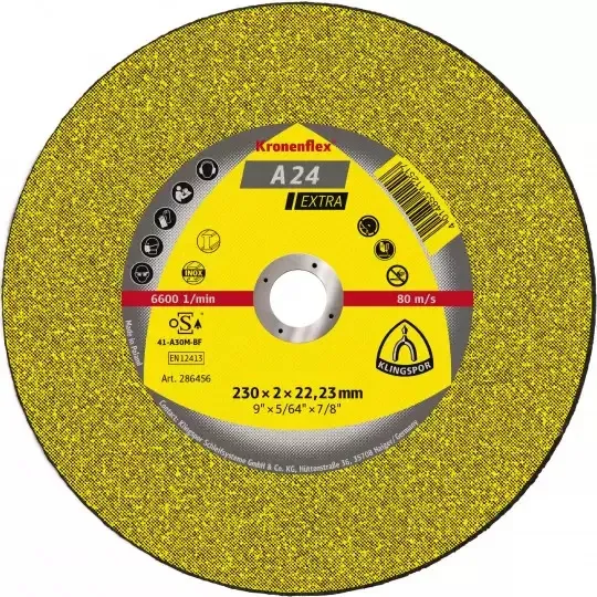 Tarcza Wypukła A24EX T27 230*3*22.23 231888 KLINGSPOR