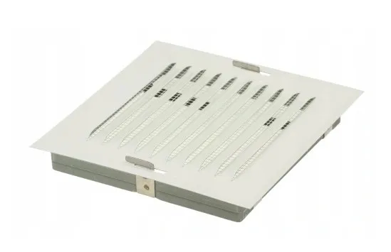 Kratka Metalowa Skośna W Ramce Z Siatką 14*14CM AIR ROXY - Biała