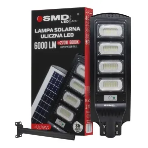 Lampa LED Uliczna Solarna 270W 6000K + Uchwyt