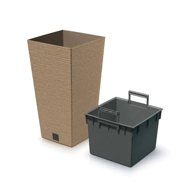 Doniczka Furu Square Eco Wood - Naturo Fsc Mix PROSPERPLAST
