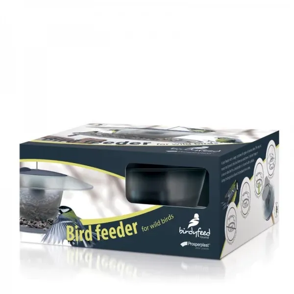 Karmnik Dla Ptaków PROSPERPLAST Birdyfeed Round -Antracytowy
